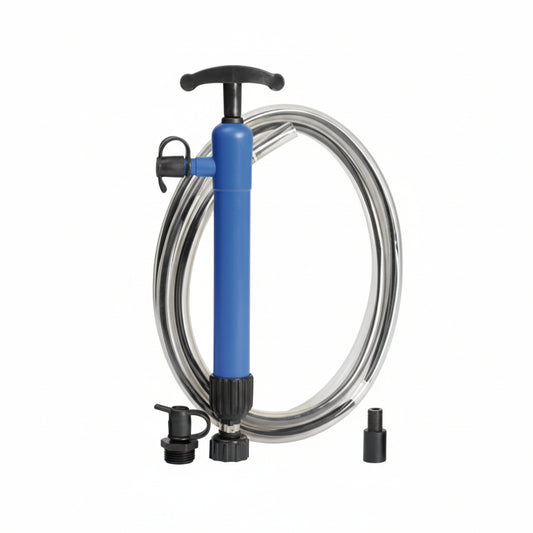 Double acting hand pump, designed to suction oil