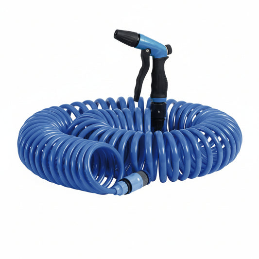 Retractable hoses for boat washing