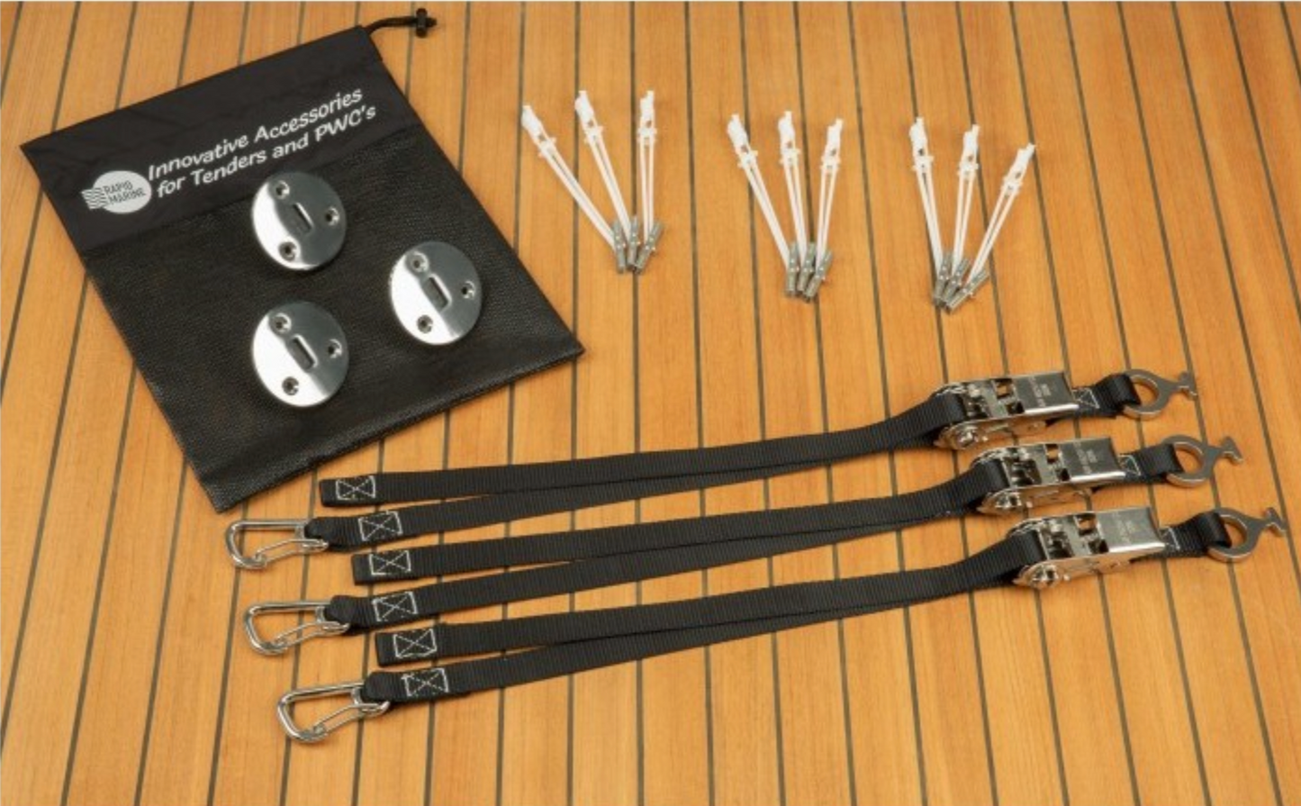 Padeye Tie Down Kit - For REAL TEAK Decks