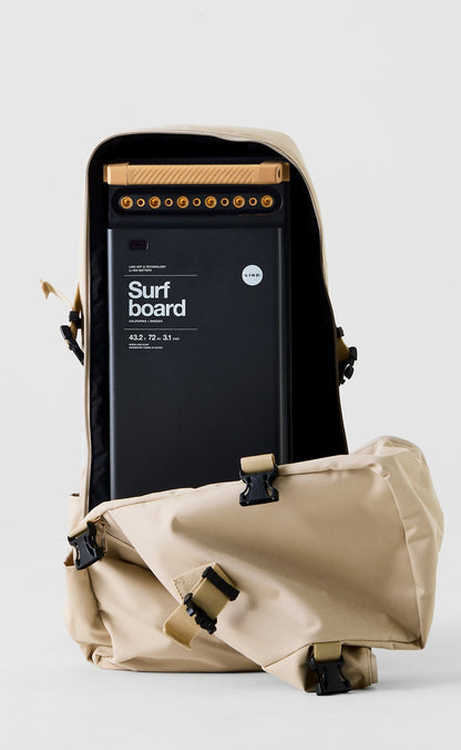 LIND Canvas electric surfboard - backpack